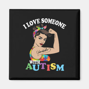 I Love Someone With Autism Mom Unbreakable Autism Magnet
