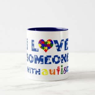 I love someone with autism mug