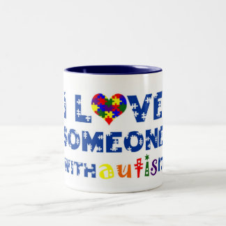 I love someone with autism mug