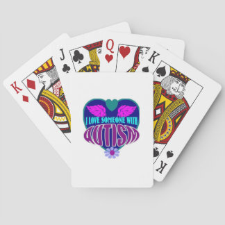 I love someone with autism playing cards