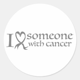 I Love someone with cancer  Classic Round Sticker