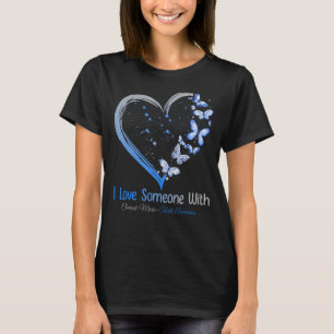 I Love Someone With CMT Awareness Gray & Blue Ribb T-Shirt