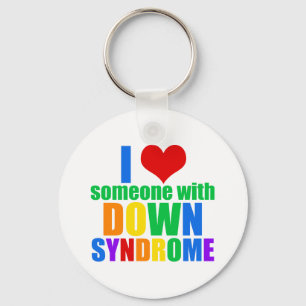 I Love Someone With Down Syndrome Keychain