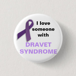 I Love Someone with Dravet Syndrome 1 Inch Round Button