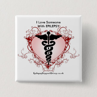 I Love Someone With EPILEPSY 2 Inch Square Button