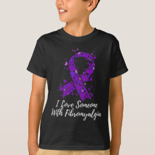 I Love Someone With Fibromyalgia Awareness  T-Shirt