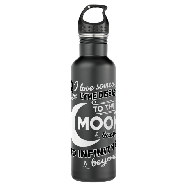 I Love Someone With Melanoma To The Moon 710 Ml Water Bottle (Front)