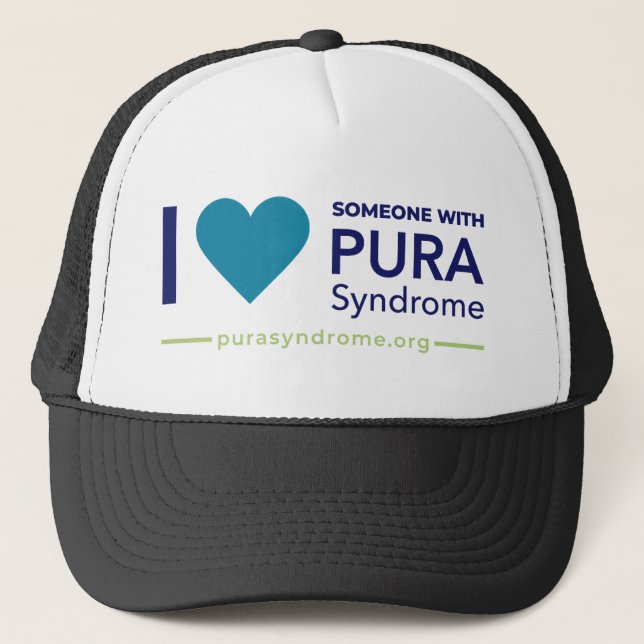 I LOVE Someone with PURA Syndrome Trucker Hat (Front)