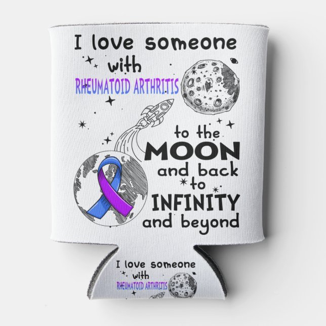 I love Someone with Rheumatoid Arthritis Awareness Can Cooler (Front)