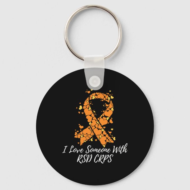 I Love Someone With Rsd Crps Awareness  Keychain (Front)