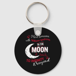 I Love Someone With Williams Syndrome Ribbon Aware Keychain