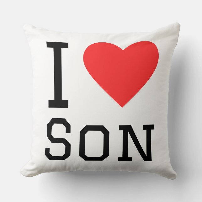 I love son throw pillow (Front)