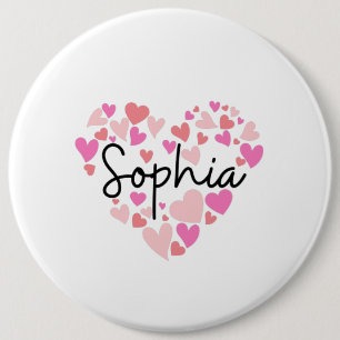 I love Sophia 6 Inch Round Button