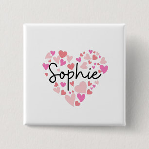 I love Sophie 2 Inch Square Button