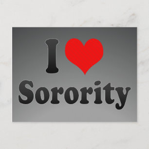 I love Sorority Postcard