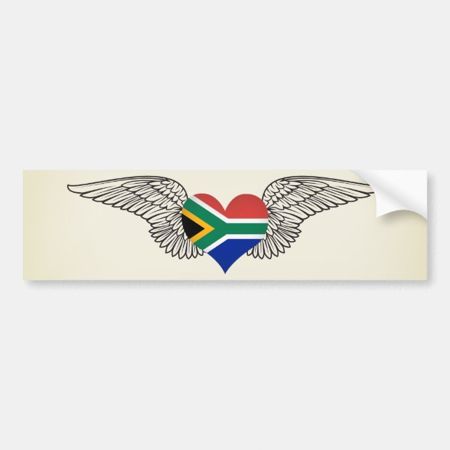 I Love South Africa -wings Bumper Sticker (Front)