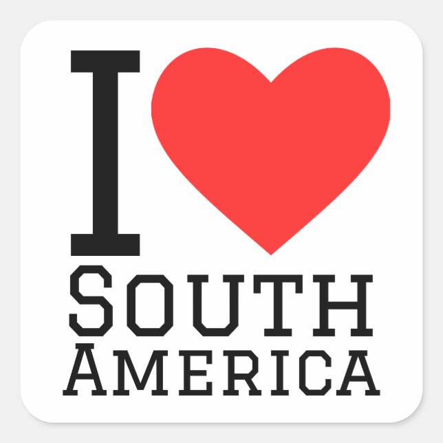 I love South America  Square Sticker (Front)