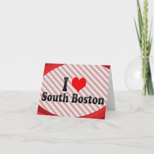 I Love South Boston, United States Card