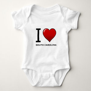 I LOVE SOUTH CAROLINA BABY BODYSUIT