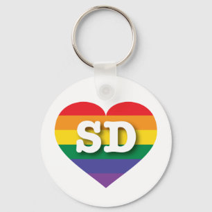 I love South Dakota Gay Pride Keychain