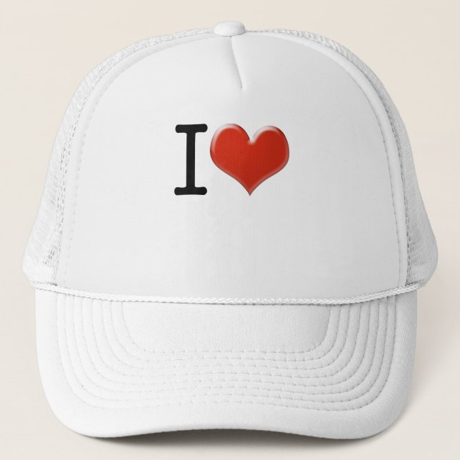 I Love Souvenirs Trucker Hat (Front)