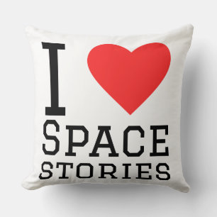 I love space stories throw pillow