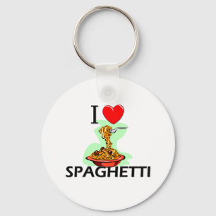 I Love Spaghetti Keychain