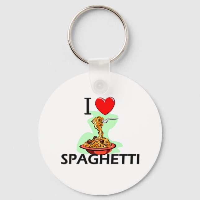 I Love Spaghetti Keychain (Front)