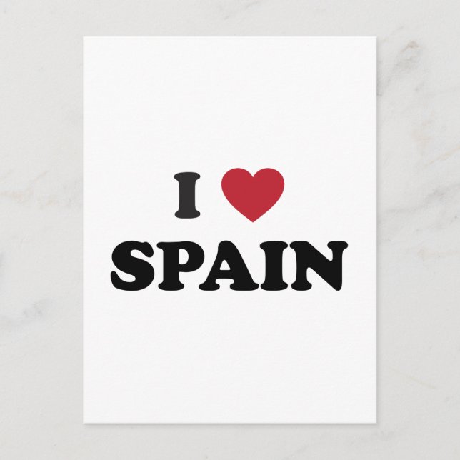 I Love Spain Postcard (Front)