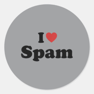 I Love Spam Funny Humour Retro Classic Round Sticker