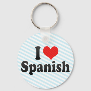 I Love Spanish Keychain