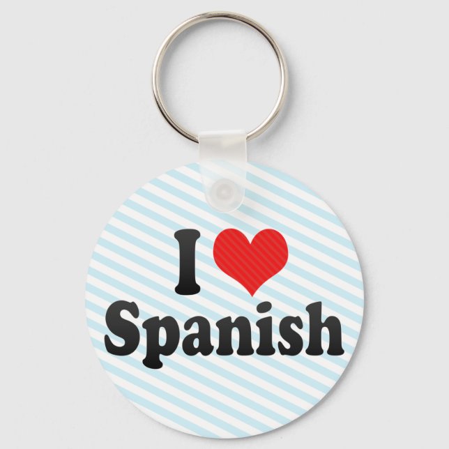 I Love Spanish Keychain (Front)