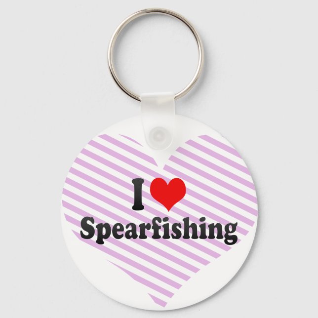 I love Spearfishing Keychain (Front)