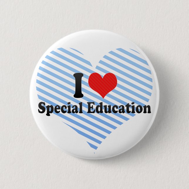 I Love Special Education 2 Inch Round Button (Front)