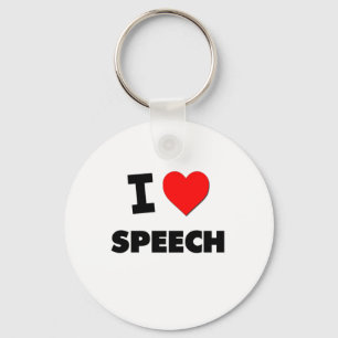 I love Speech Keychain