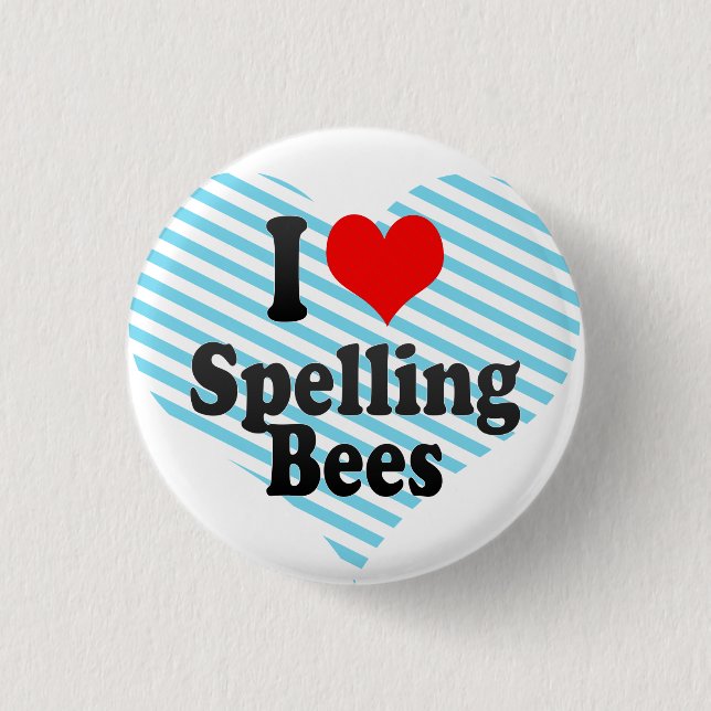 I love Spelling Bees 1 Inch Round Button (Front)