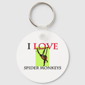 I Love Spider Monkeys Keychain