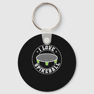 I Love Spikeball Roundball Ballsport Keychain