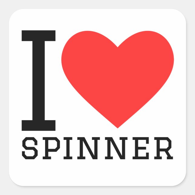 I love spinner square sticker (Front)