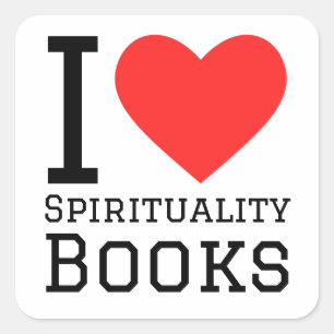 I love spirituality book  square sticker