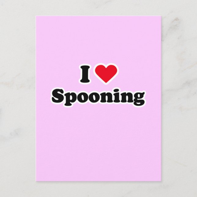 I love spooning postcard (Front)