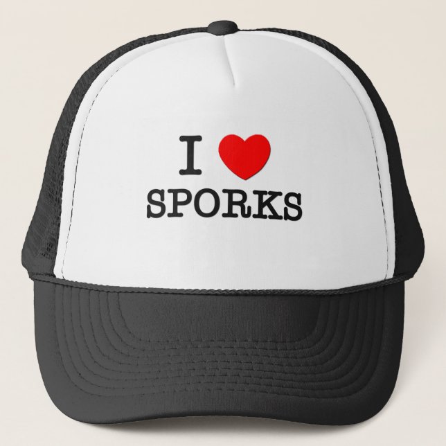 I Love Sporks Trucker Hat (Front)