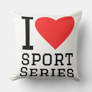 I love sport series throw pillow