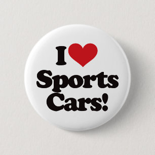 I Love Sports Cars! 2 Inch Round Button