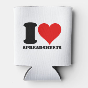 I LOVE SPREADSHEETS CAN COOLER
