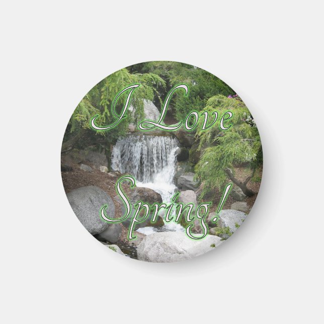 "I Love Spring" Magnet de chute d'eau (Devant)