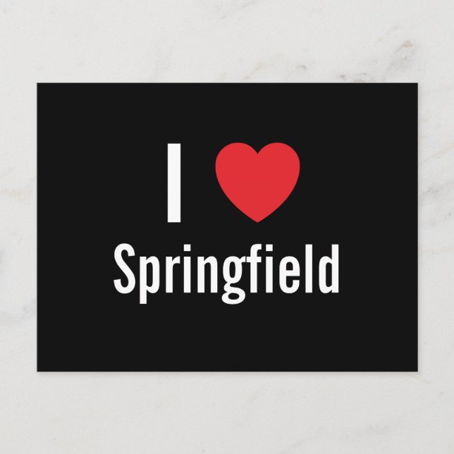 I love Springfield Postcard (Front)