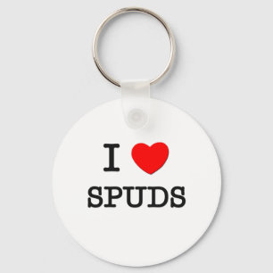 I Love Spuds Keychain