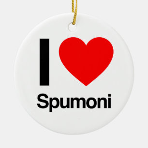 i love spumoni ceramic ornament