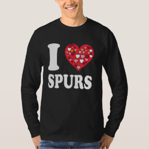 I Love Spurs, I Love Heart Spurs Personalized Name T-Shirt